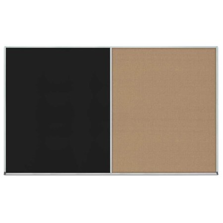 UNITED VISUAL PRODUCTS Enclosed Corkboard, 1 Door, 24"x36", 4" Fra, UV3401-BLACK-DRKSPR UV3401-BLACK-DRKSPR